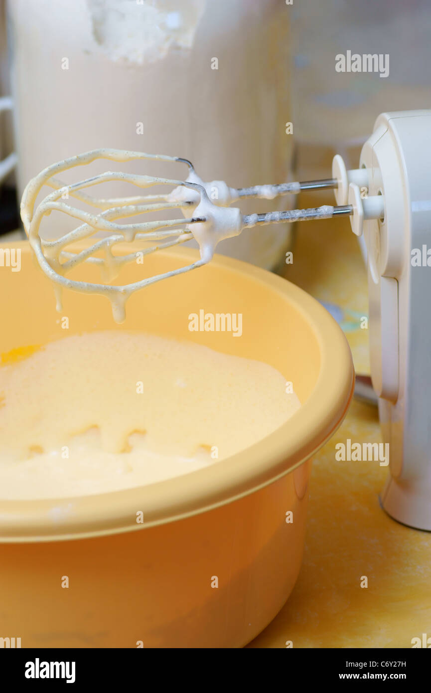 dough, make pastry, mixer Stock Photo Alamy