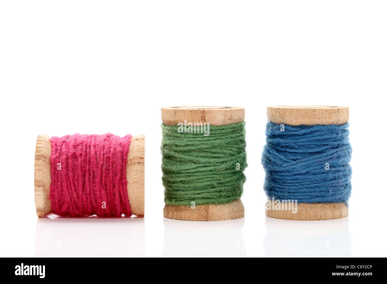 Spool of thread isolated on white background Stock Photo