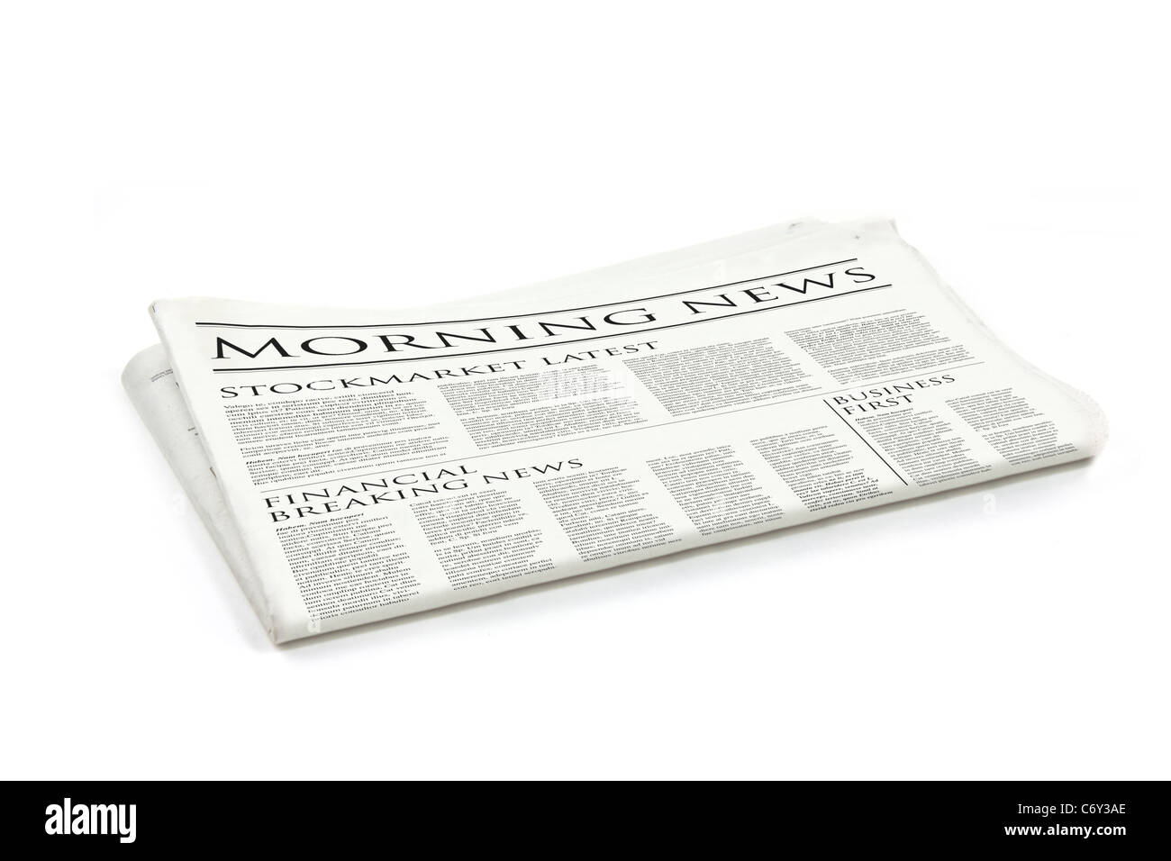 Generic design of a newspaper called morning news Stock Photo