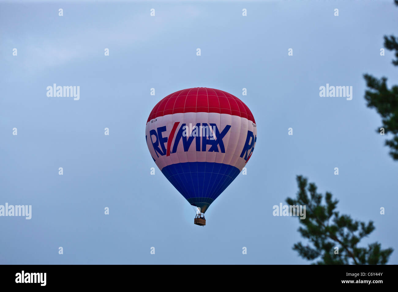 Hot air balloon seen from below Stock Photo