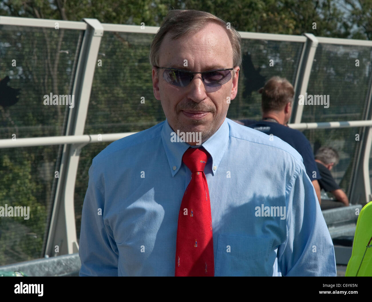 Minister of Culture, former President of Wroclaw, Bogdan Zdrojewski,  opening day at new Redzinski Bridge in Wroclaw, Poland Stock Photo - Alamy