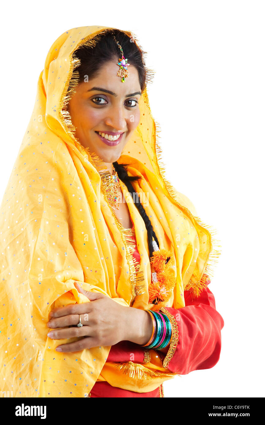 Portrait of a Sikh woman Stock Photo