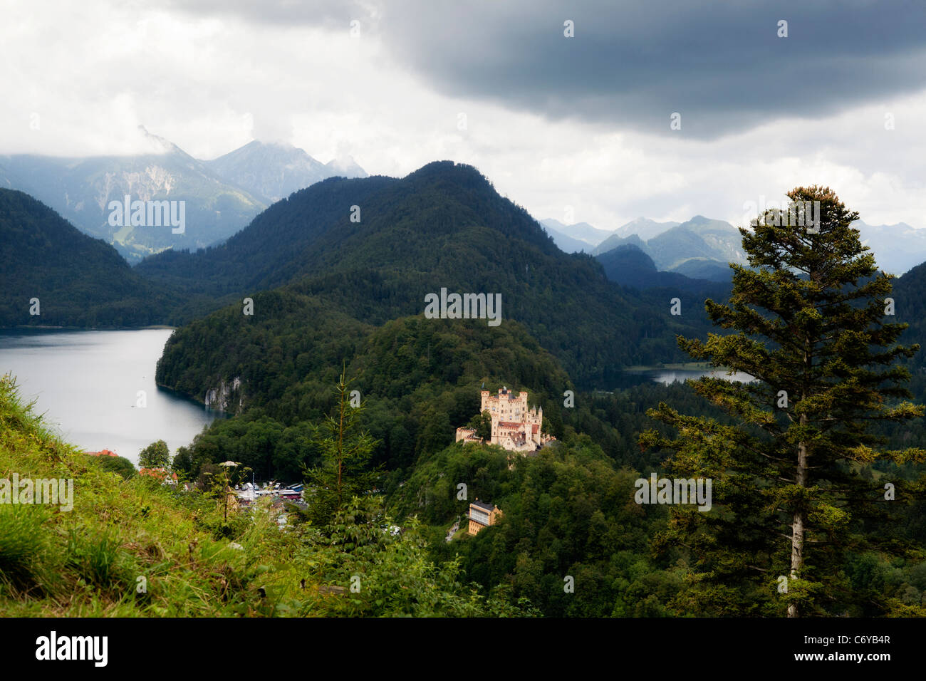 Hohen Schwangau castle Bayern Germany Stock Photo