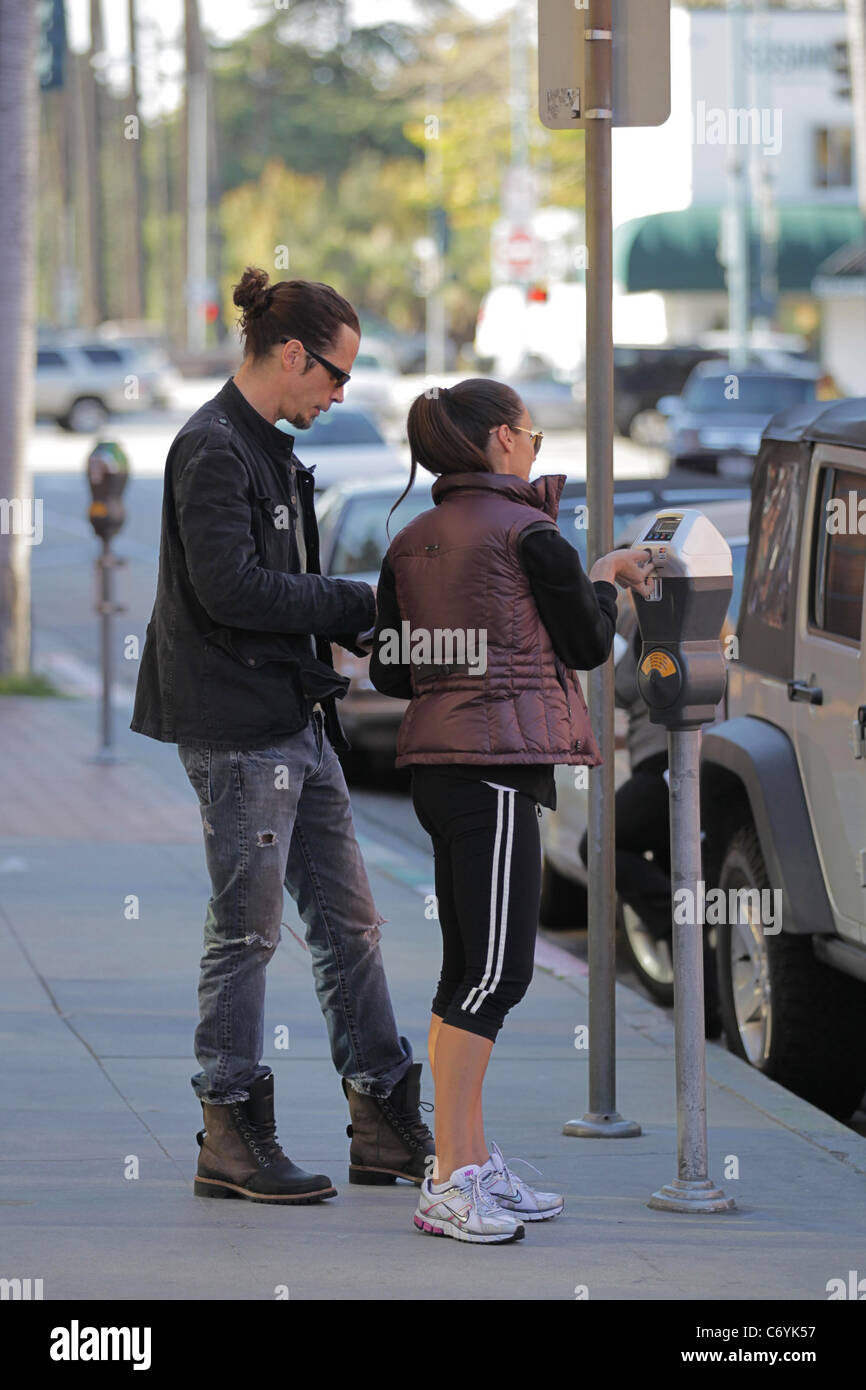 Chris Cornell and his wife Vicky take a stroll along Bedford Drive Los Angeles, California 12.