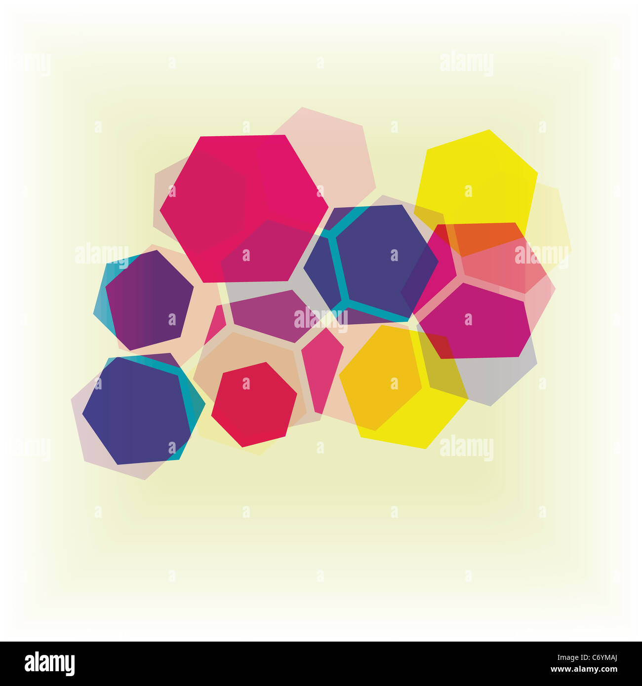 Abstract background of colored hexagons Stock Photo - Alamy