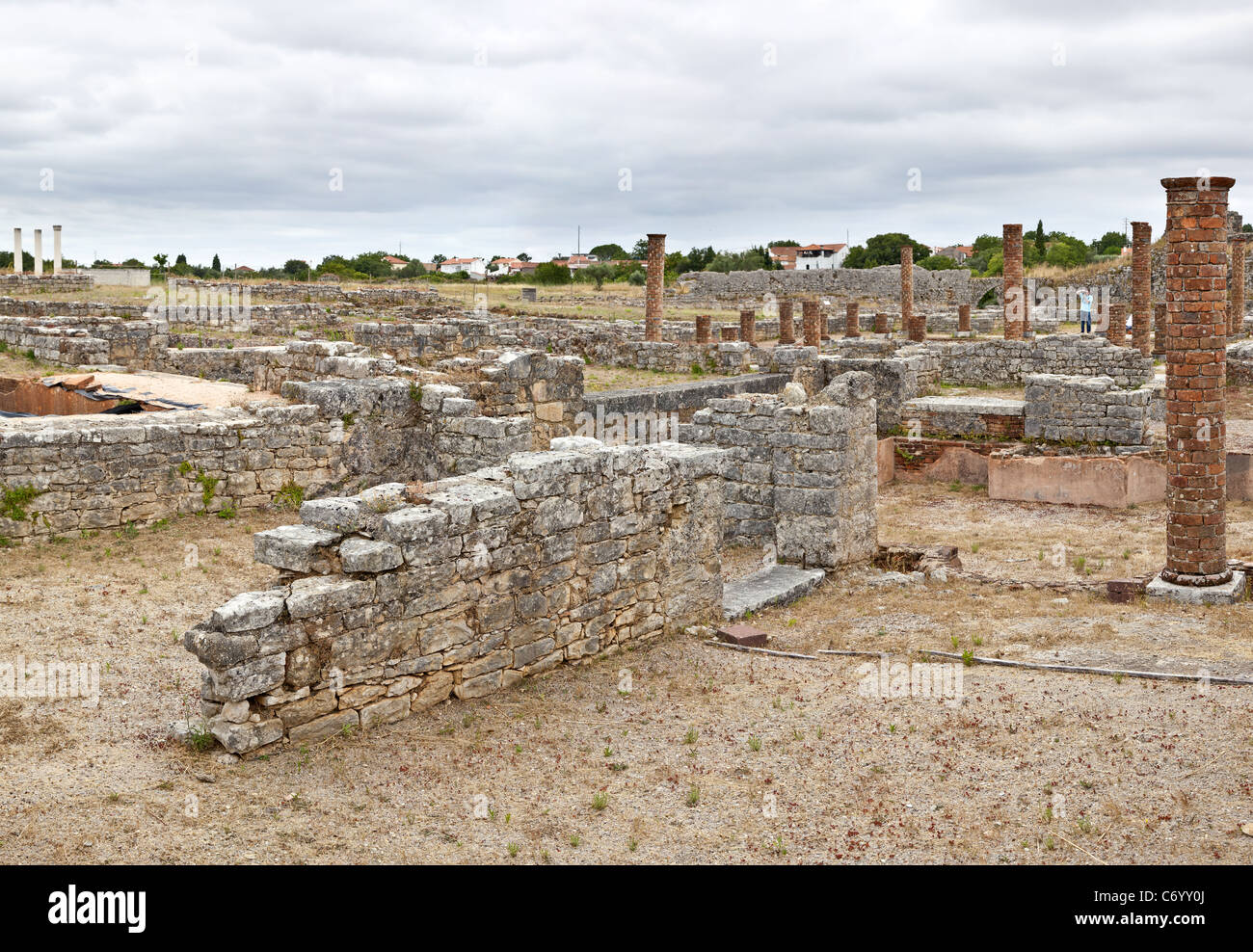 House of Cantaber villa in Conimbriga, the best preserved Roman city ruins in Portugal. Stock Photo