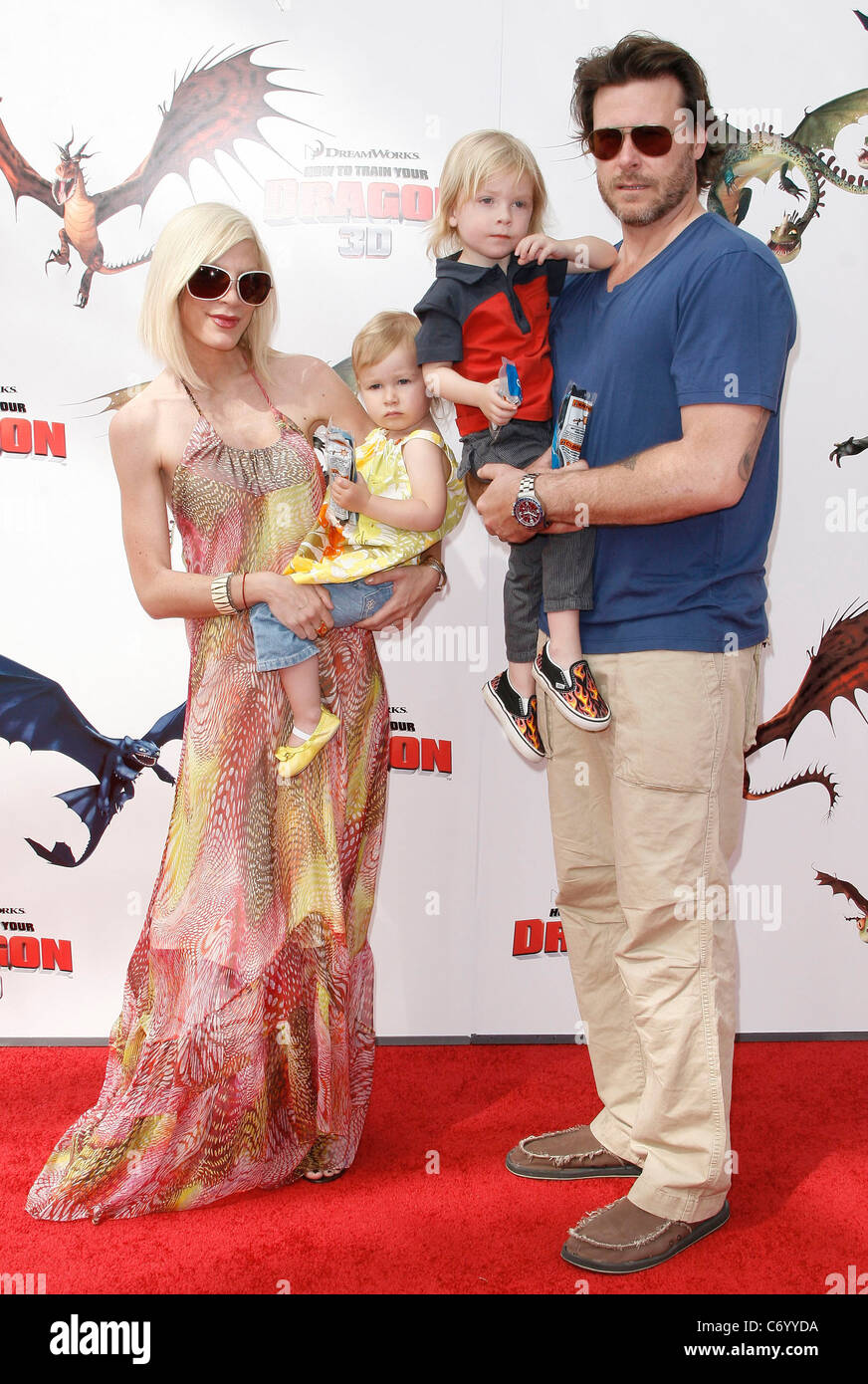 Tori Spelling and Dean McDermott and their children Los Angeles