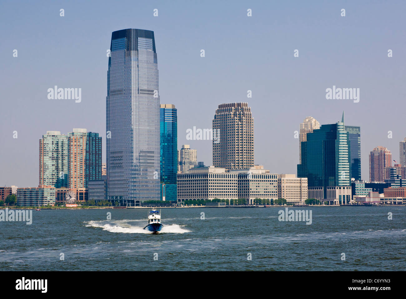 Jersey City New Jersey across the Hudson River from Manhattan in New York City Stock Photo