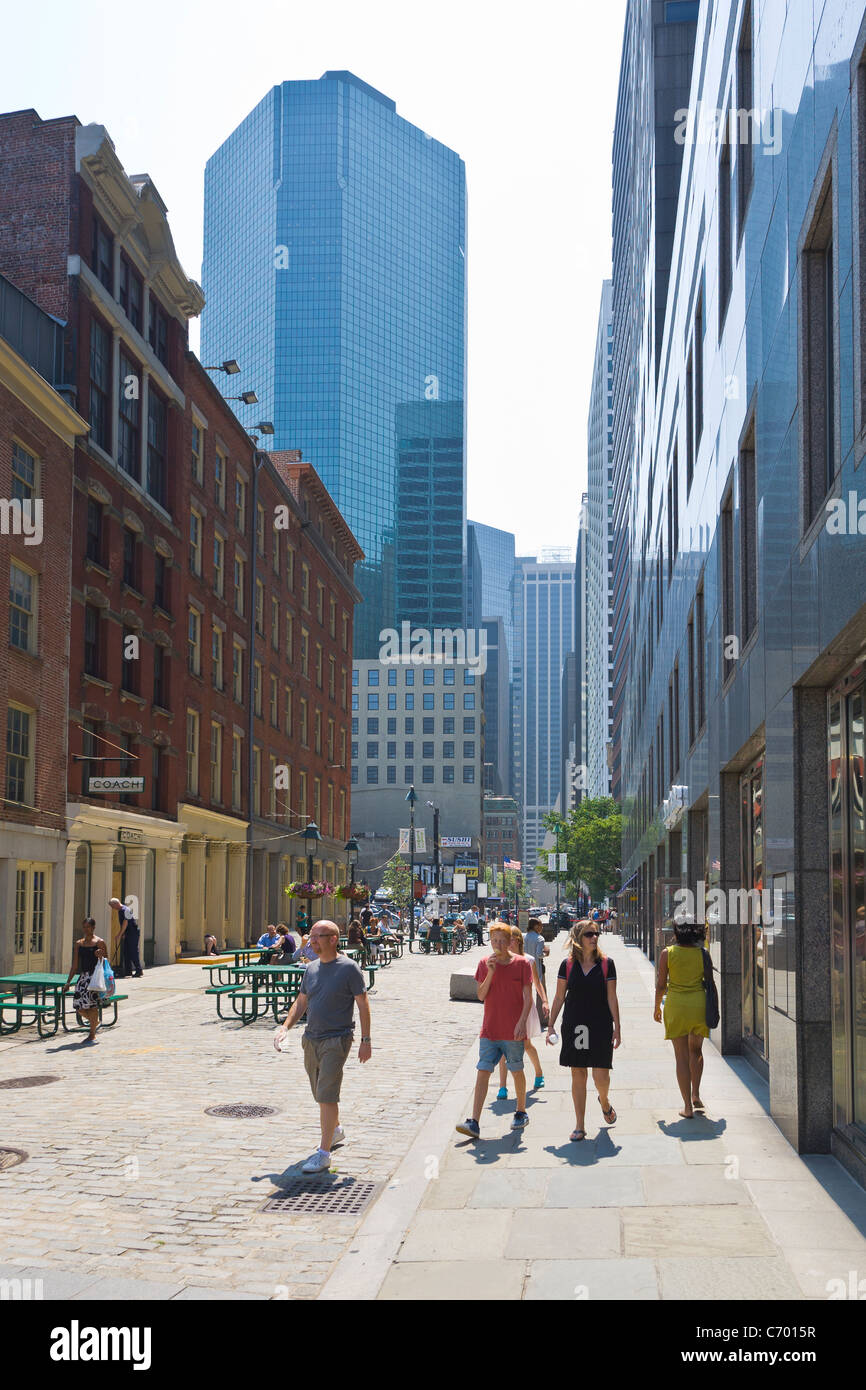 South Street Seaport Historic District in New York City Stock Photo