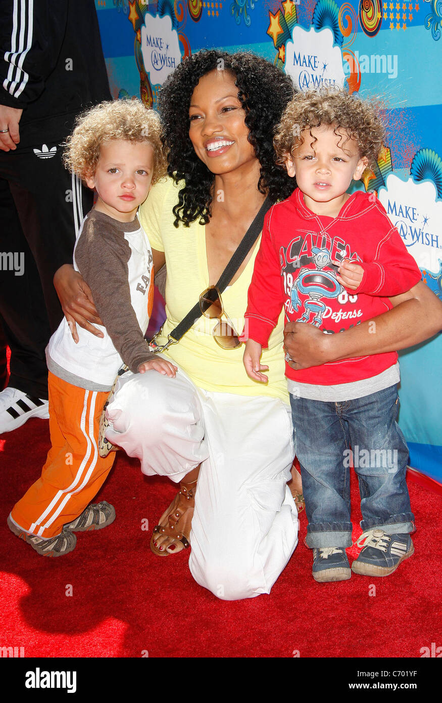 Garcelle beauvais with sons jax and jaid hires stock photography and