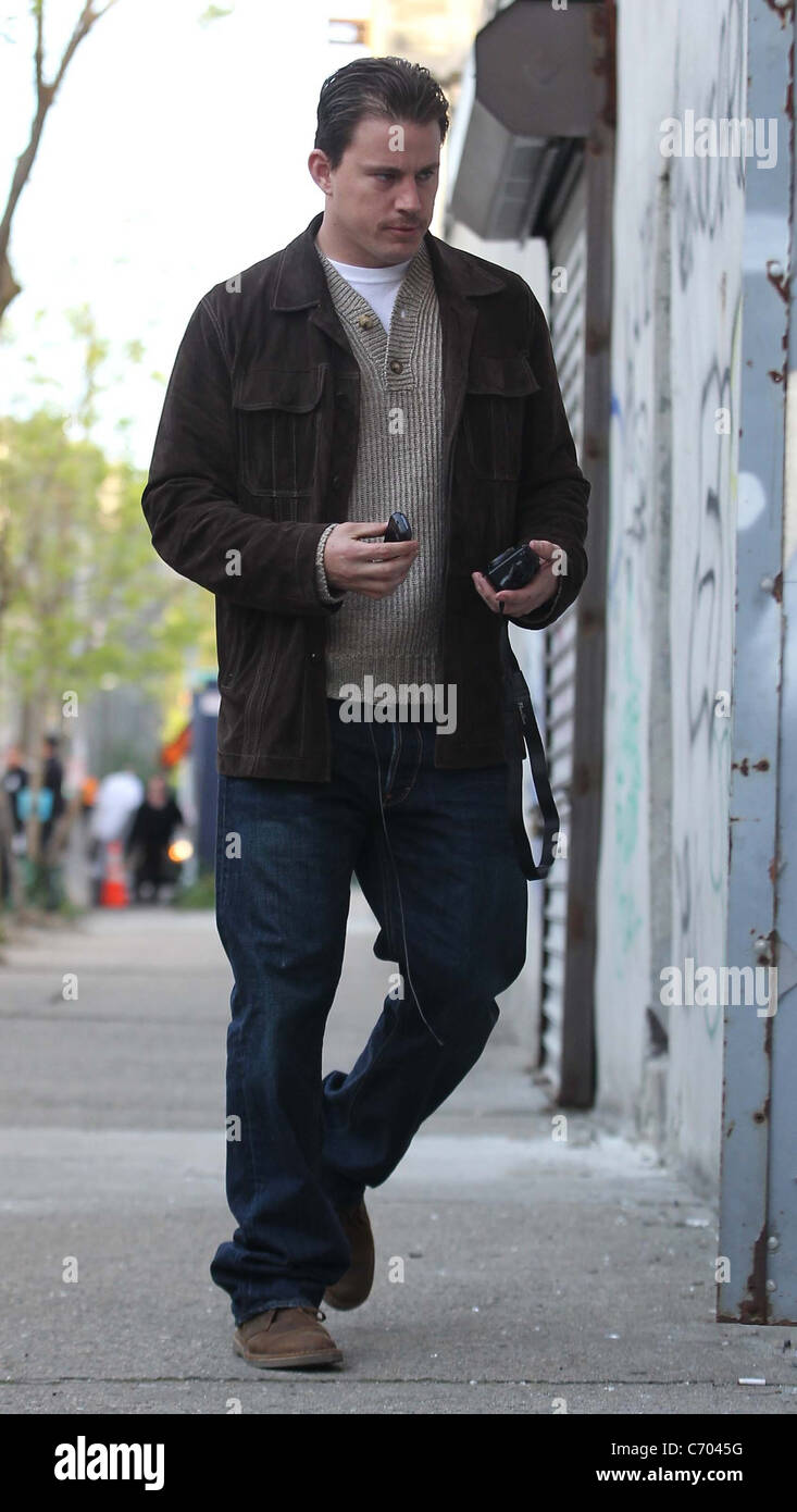 Channing Tatum On The Set Of Son Of No One New York City Usa 12 04 10 Stock Photo Alamy