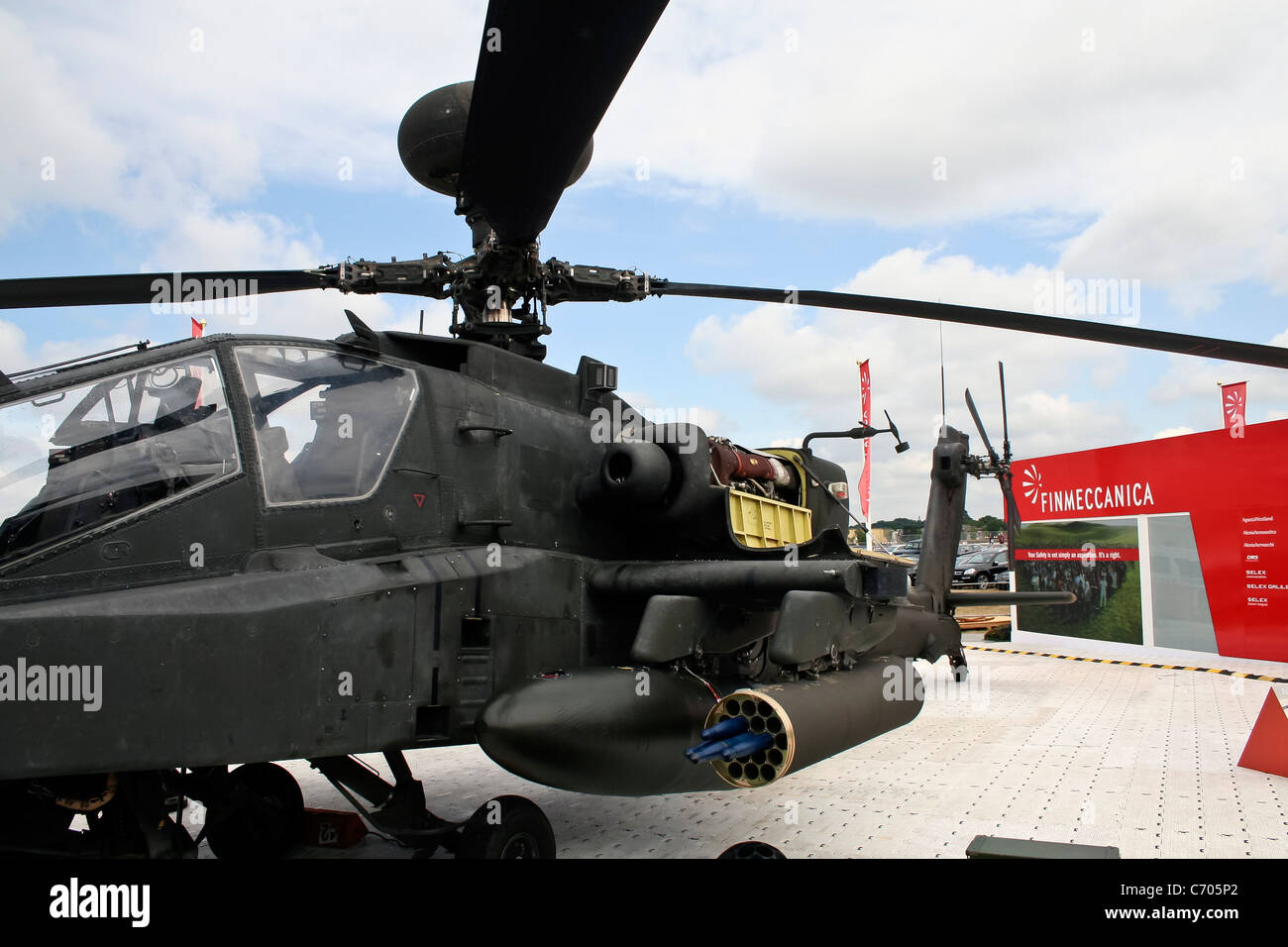 AH-64 Apache Longbow at the Farnborough International Airshow Stock Photo