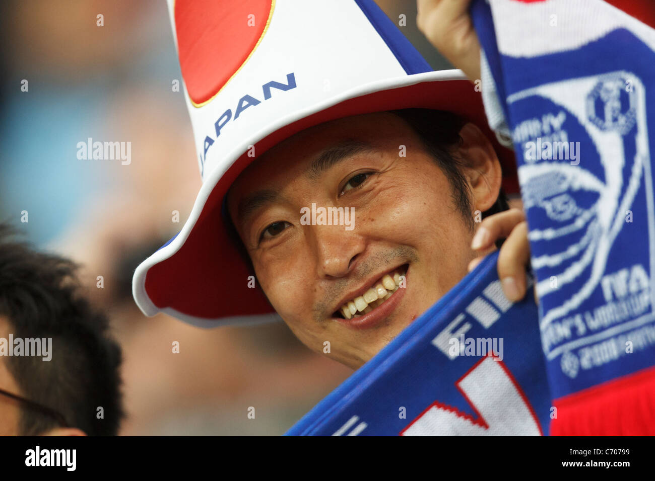 A Japan supporter in the stands at the FIFA Women's World Cup final between the United States and Japan July 17, 2011. Stock Photo