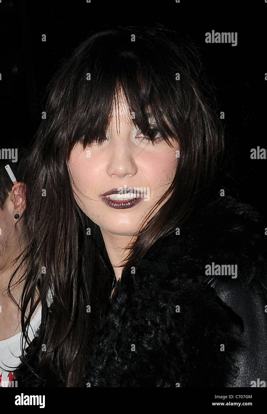 Daisy Lowe DJ'ing at the pre launch of charity Trekstock held at the Barfly in Camden London