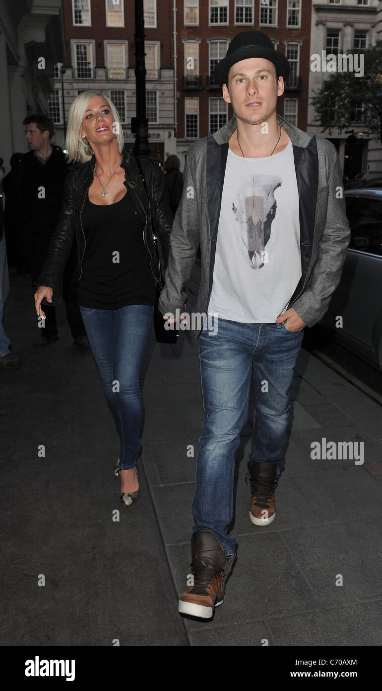 Lee ryan his girlfriend samantha miller leaving their hotel london hi
