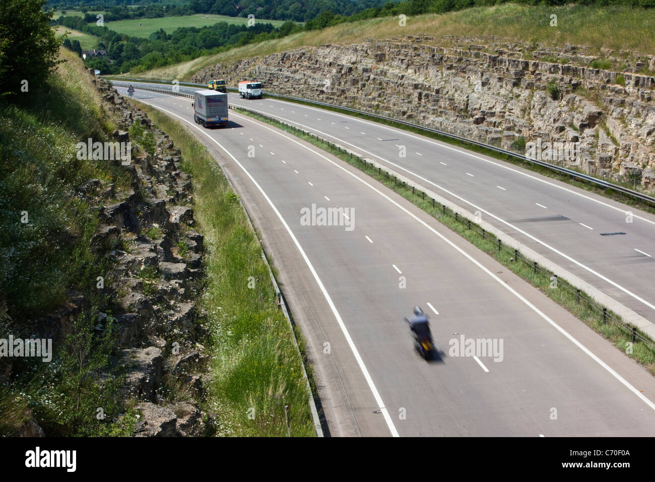 Car on uk dual carriageway hi-res stock photography and images - Alamy
