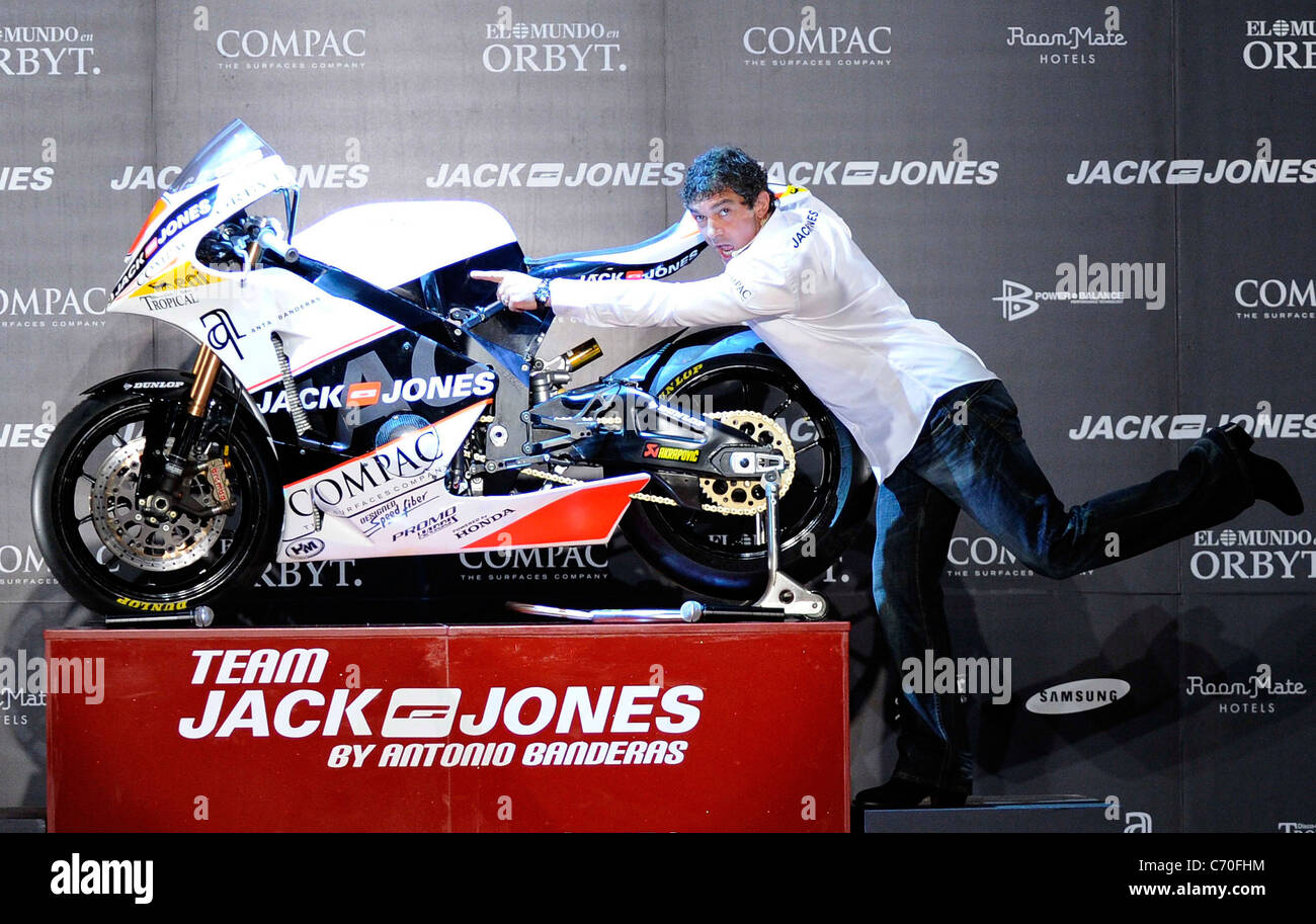 Antonio Banderas presents 'Jack Jones' Racing Team at the Compac Theatre  Madrid, Spain - 05.04.10 Stock Photo - Alamy