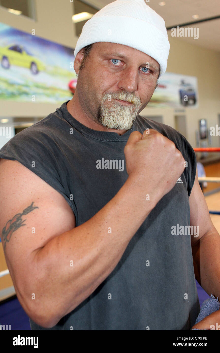 Francois Botha Heavyweights Evander Holyfield and Francois Botha hold a