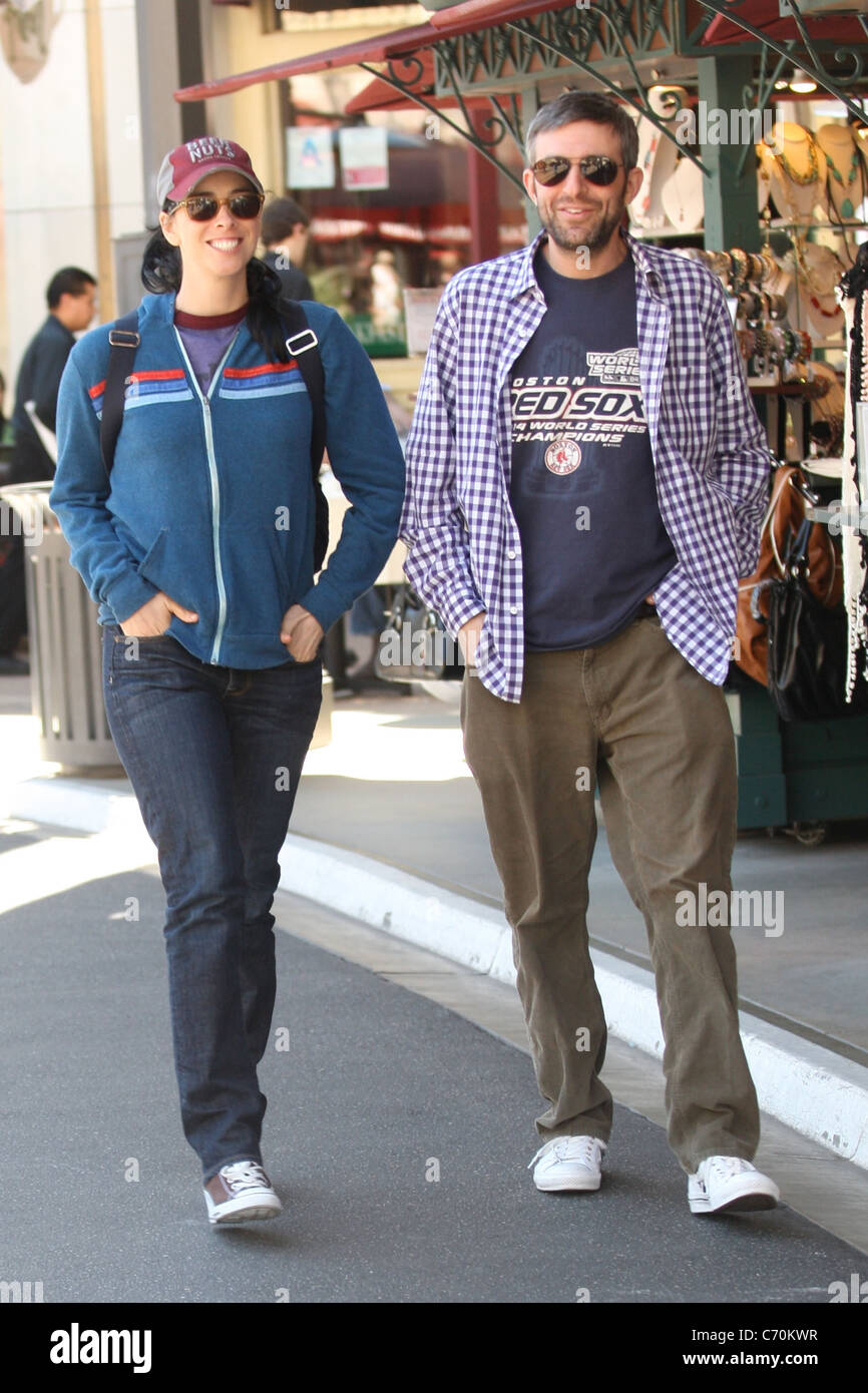 Sarah Silverman and her new boyfriend after having lunch at The Grove