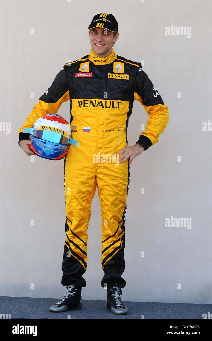 Driver of Renault Vitaly Petrov Formula 1 Season 2010 at the Bahrain