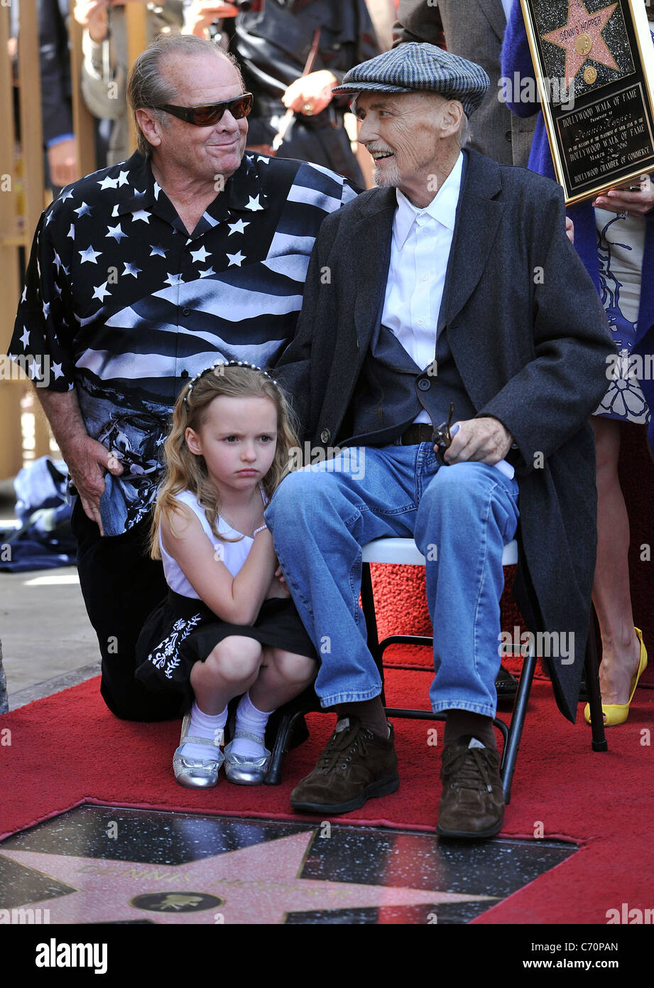 Dennis Hopper with his daughter Galen Hopper and Jack Nicholson Dennis