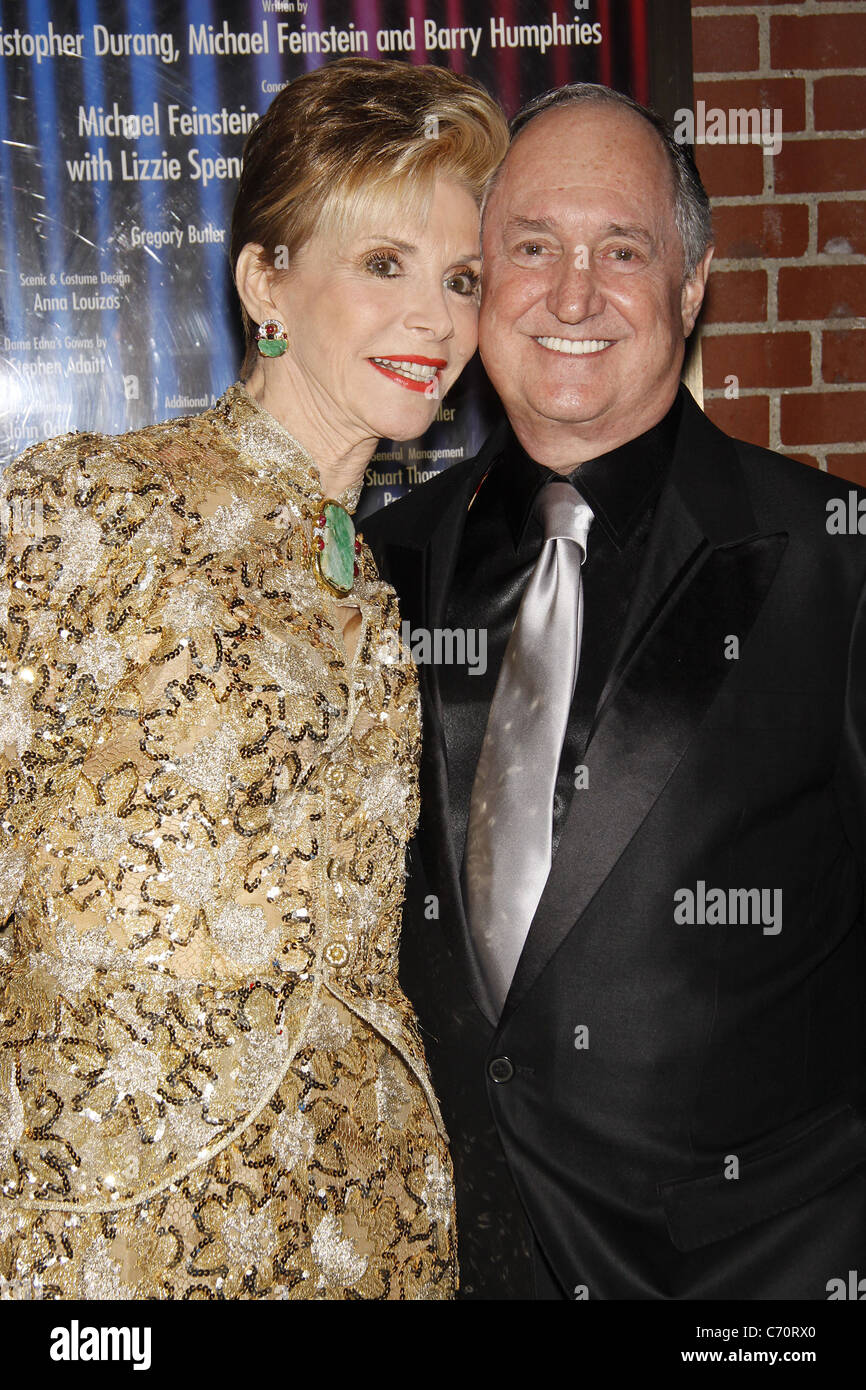 Leba Sedaka and Neil Sedaka The opening night of 'Dame Edna and Michael Feinstein's All About Me' at Henry Miller's Theatre - Stock Photo