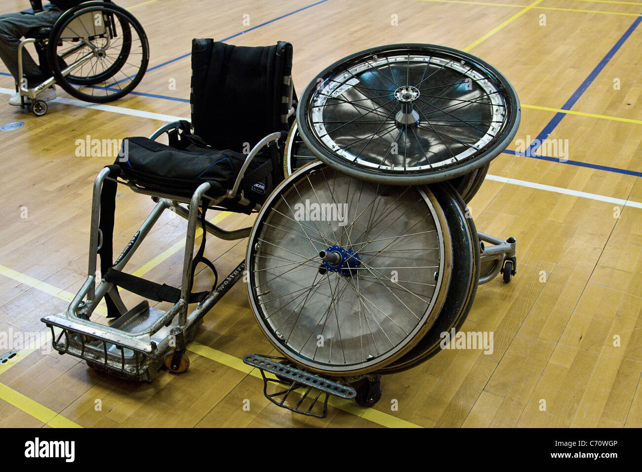 Sports wheelchair parts Stock Photo Alamy