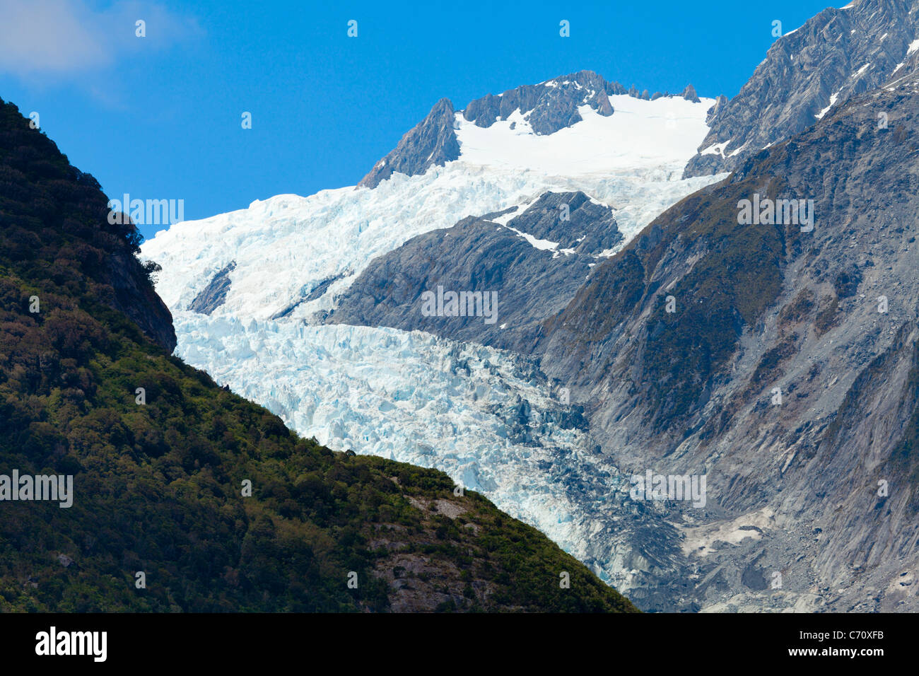 Franz Josef Glacier in New Zealand Stock Photo