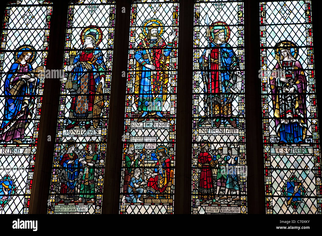 Stained Glass Window, Bath Abbey, Bath, England, UK Stock Photo Alamy