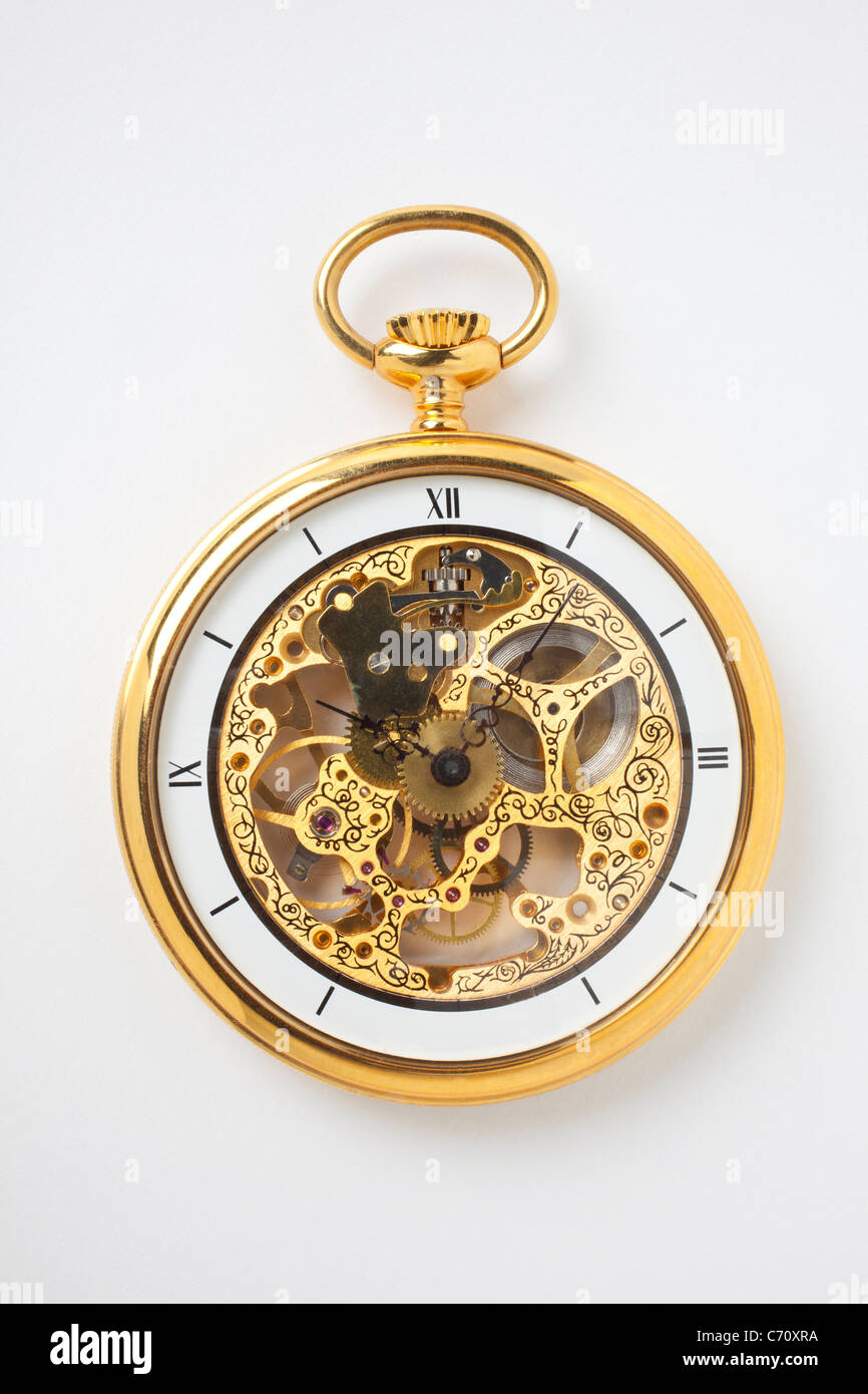 Fancy gold pocket watch Stock Photo Alamy
