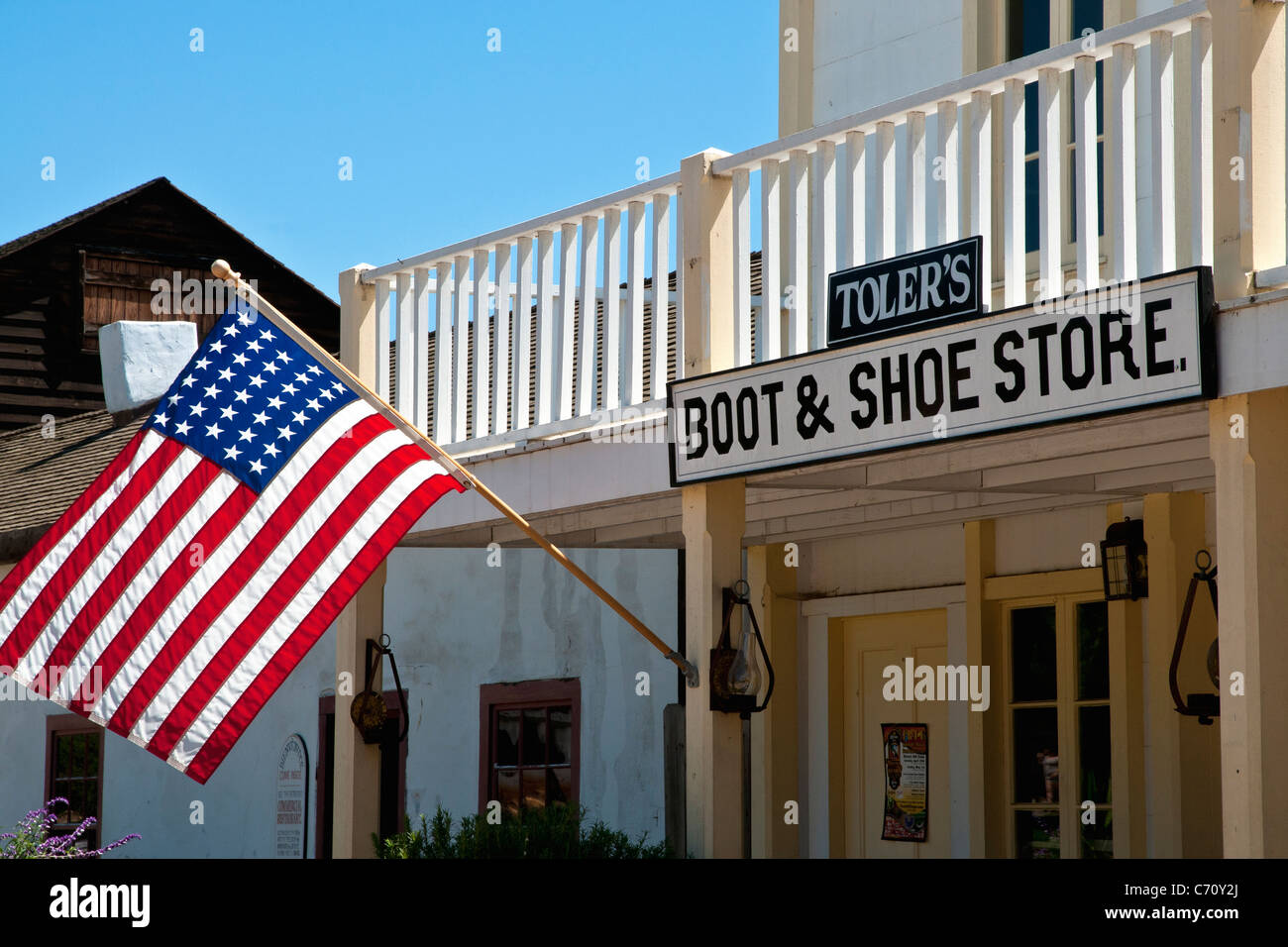 Toler's boot and shoe store in San Diego Old Town Stock Photo Alamy