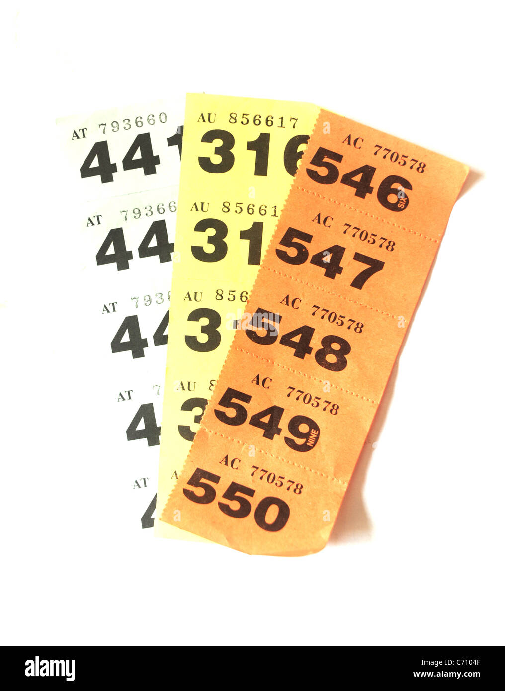 Raffle tickets ticket strip hires stock photography and images Alamy