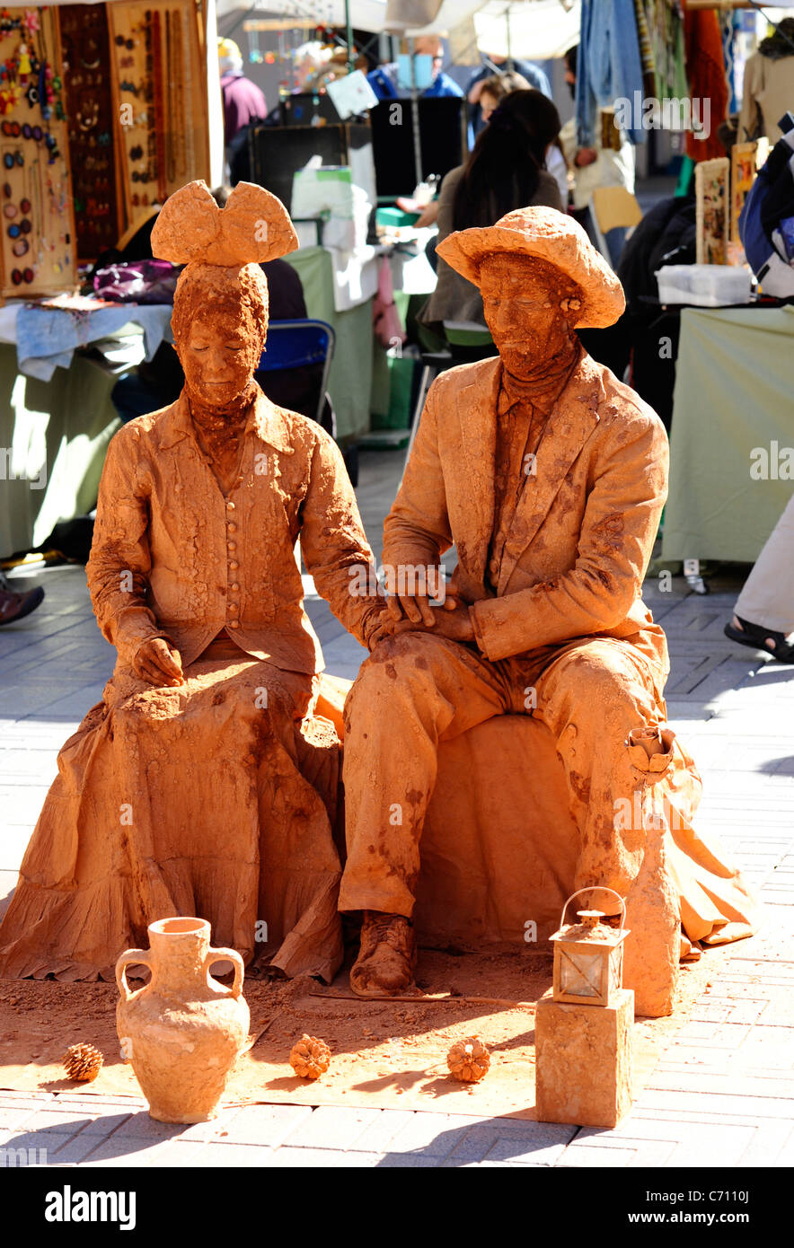 Street performers in Palma, Mallorca Stock Photo