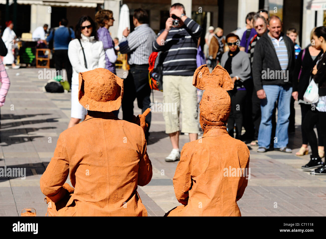 Street performers in Palma, Mallorca Stock Photo