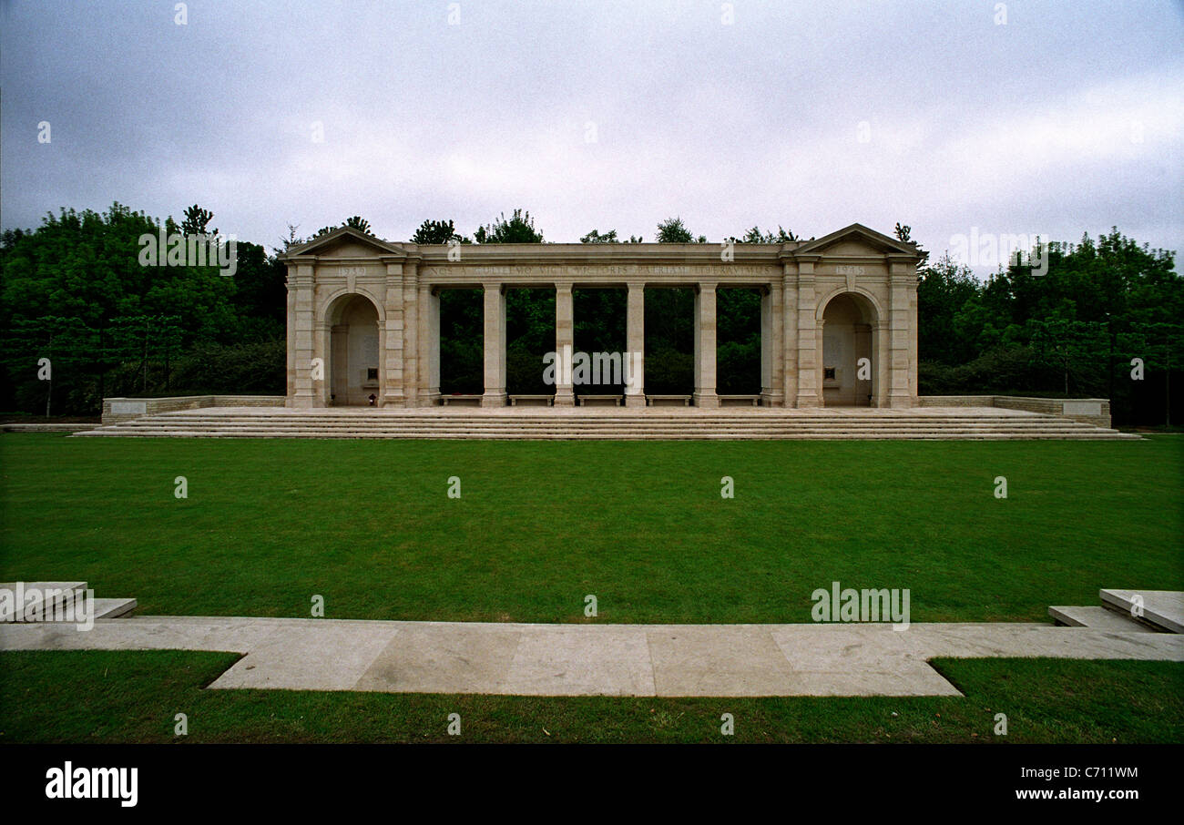 Bayeux memorial, Normandy, France.  France. WW1 and WW2 Cemeteries maintained by the Commonwealth War Graves Commission,CWGC. Stock Photo
