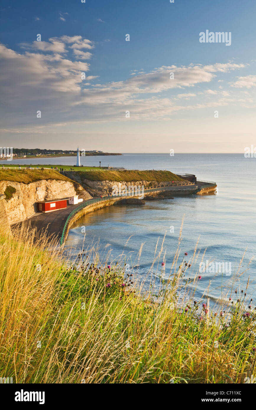 The coastline at Roker near the city of Sunderland, Tyne and Wear, England Stock Photo