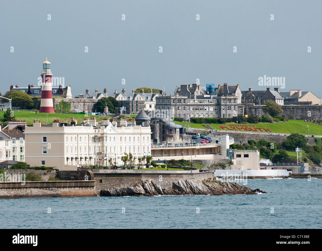 Plymouth Hoe and foreshore from Devil's Point Stock Photo Alamy