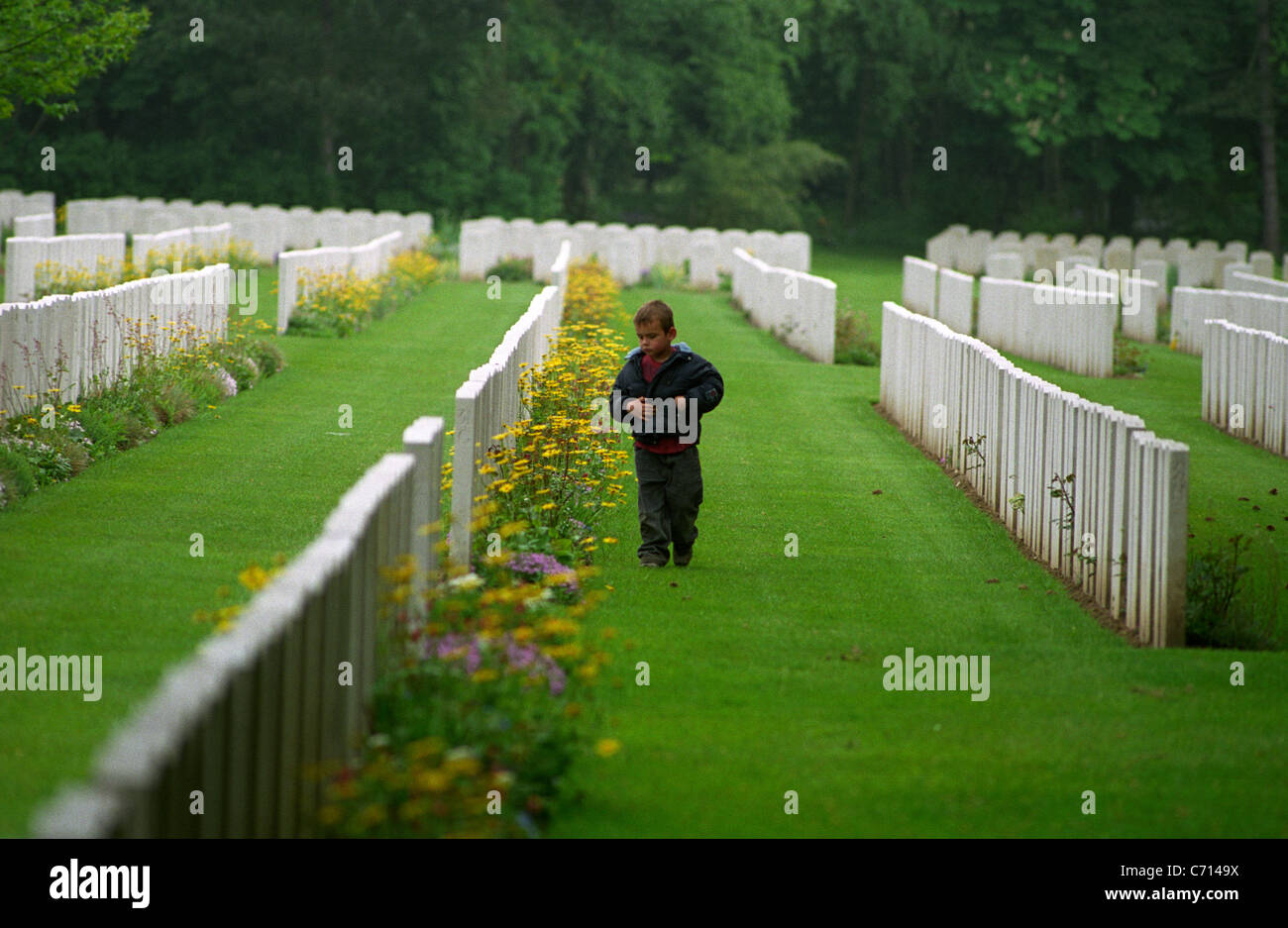 Etaples cemetery, Northern France. WW1 and WW2 Cemeteries maintained by