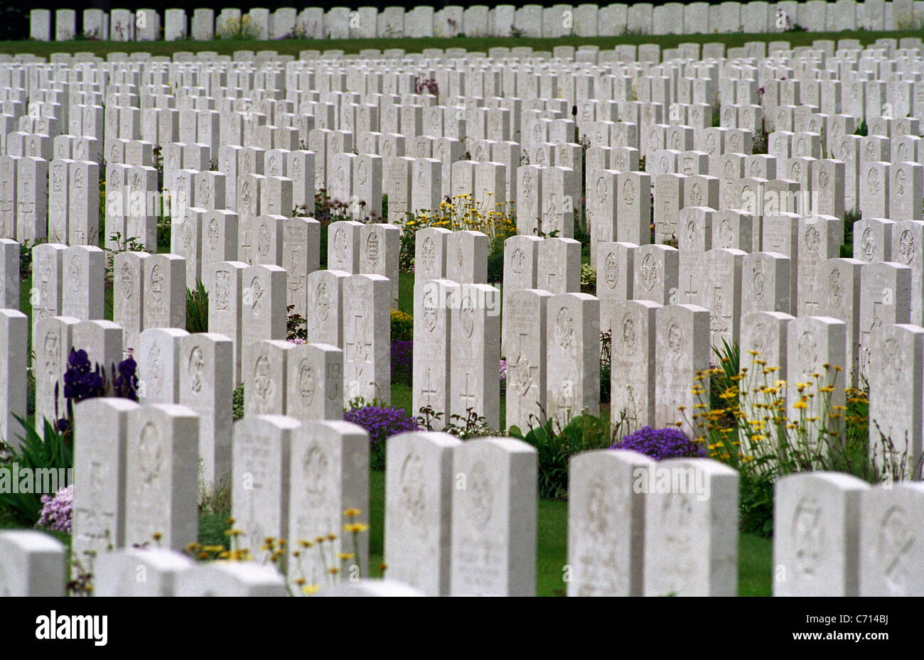 Etaples cemetery, Northern France. WW1 and WW2 Cemeteries maintained by