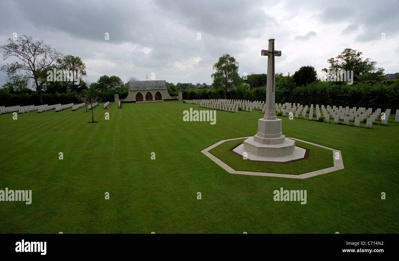 HERMANVILLE WAR CEMETERY Normandy France. WW1 and WW2 Cemeteries