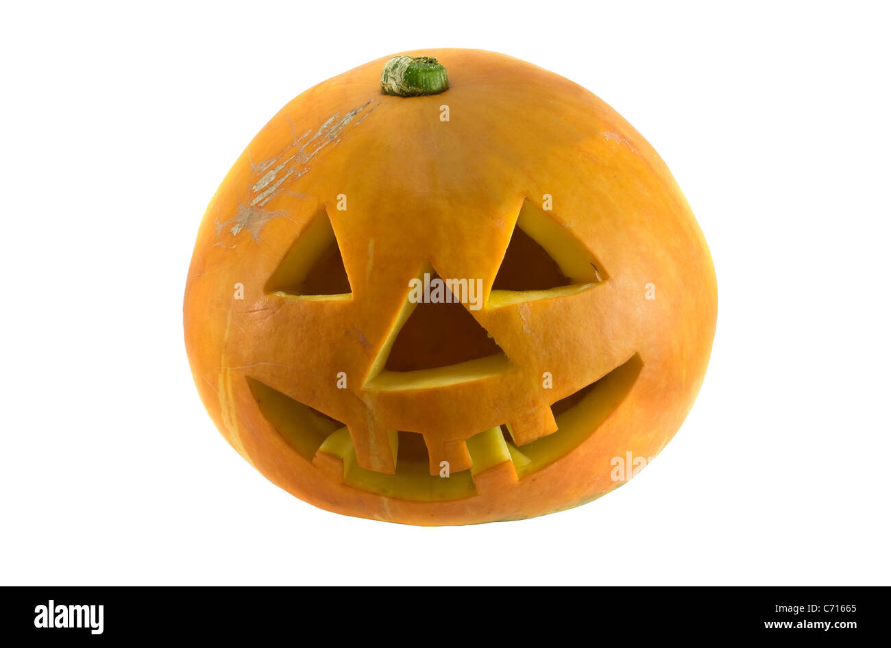 halloween pumpkin is isolated on white background Stock Photo