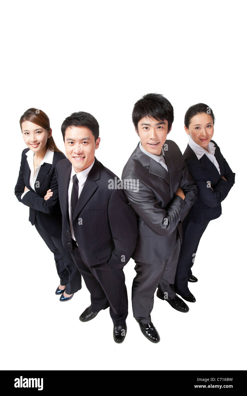 Group of business people above view Cut Out Stock Images & Pictures - Alamy