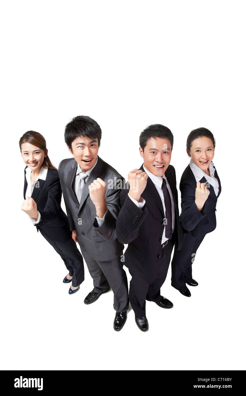 Group of business people above view Cut Out Stock Images & Pictures - Alamy