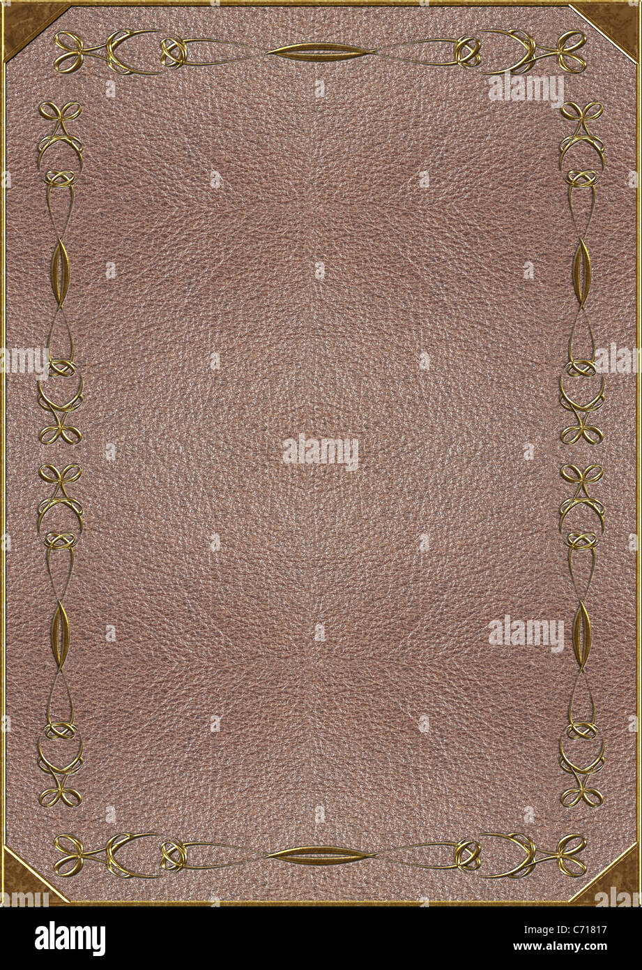 The texture of the skin with gold lettering Stock Photo - Alamy