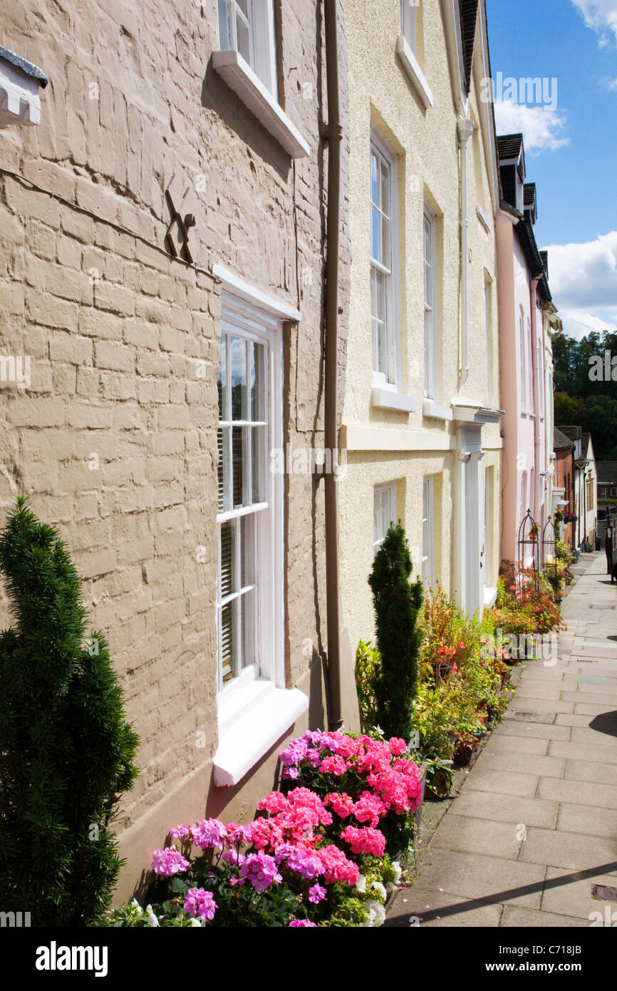 Attractive Old Houses on Mill Street Ludlow Shropshire England Stock Photo Alamy