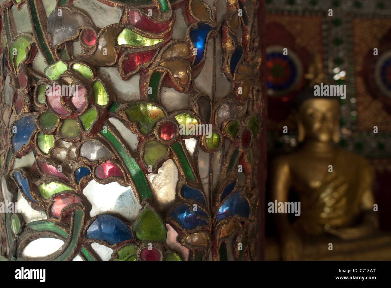 Wat Phra Kaeo Don Tao, Lampang, Thailand Stock Photo