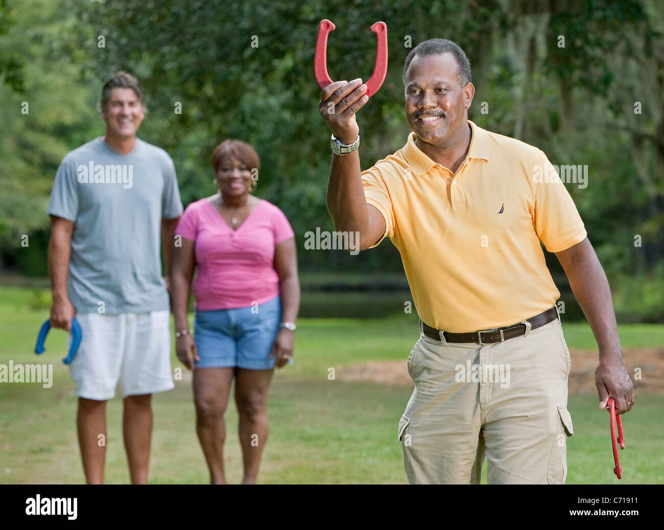 Playing Horseshoes High Resolution Stock Photography and Images - Alamy