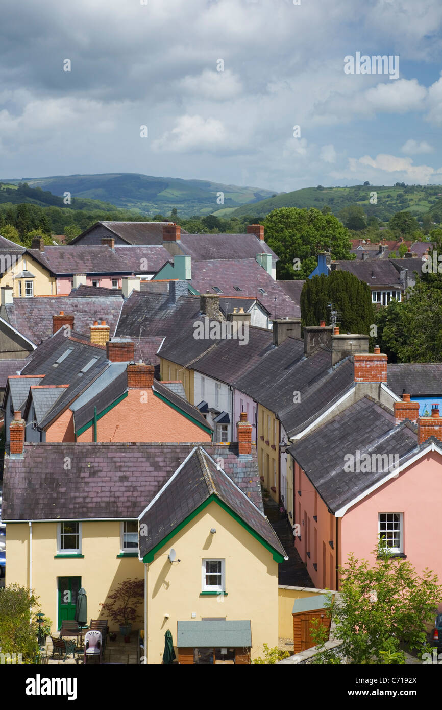 Houses and Rooftops in the town of Llandovery. Carmarthenshire. Wales