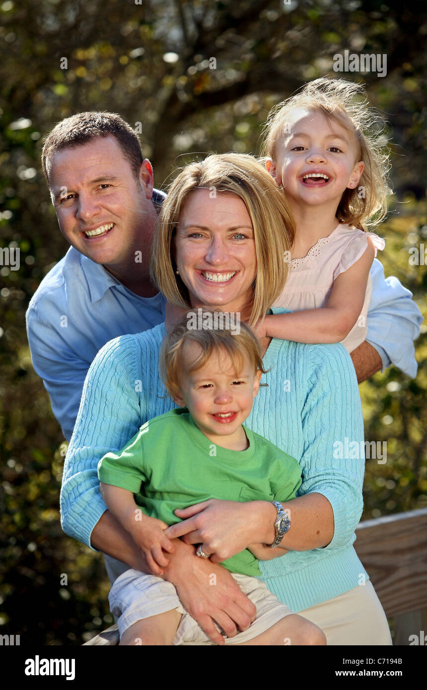 Family portrait of an American family Stock Photo Alamy