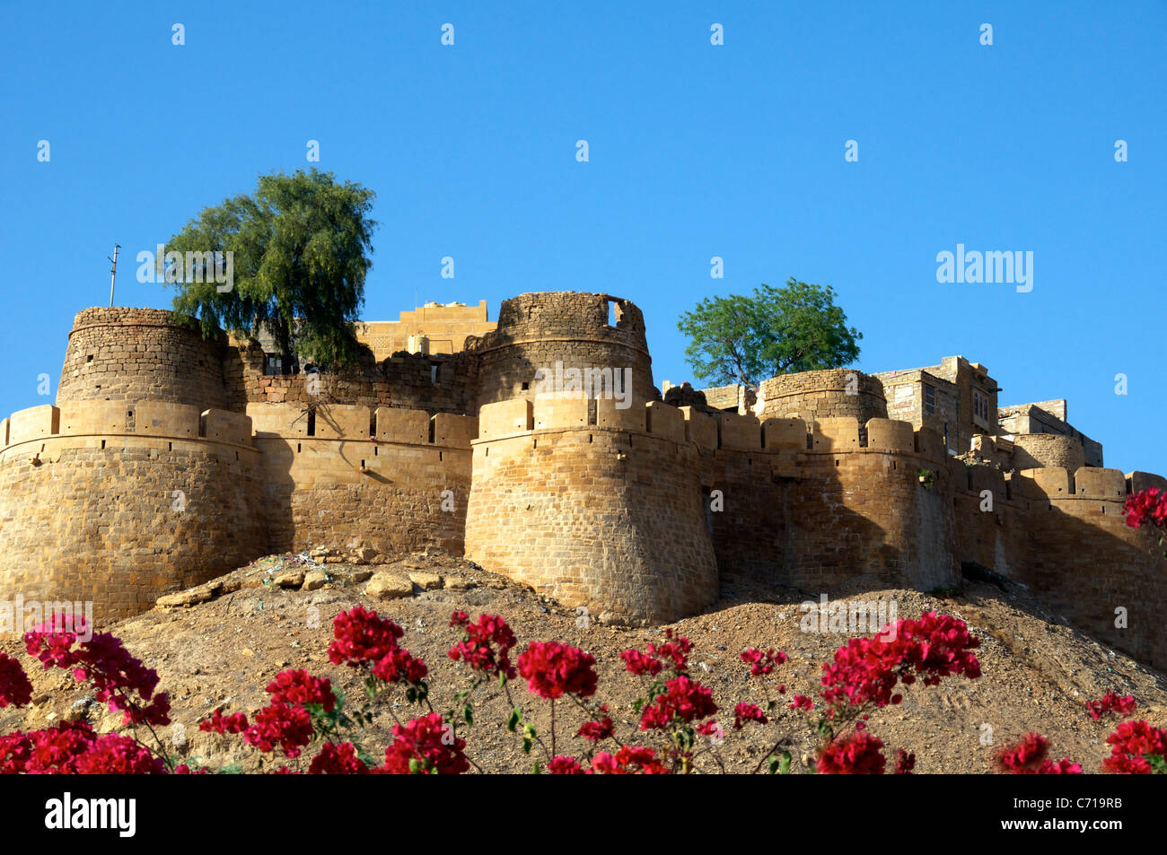 City wall Jaisalmer Western Rajasthan India Stock Photo